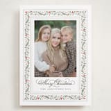 "Painted Garland" - Holiday Cards in Berry by Kristen Smith - Front