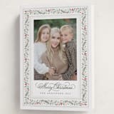 "Painted Garland" - Holiday Cards in Berry by Kristen Smith - Folded Card