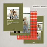 "Botanical Garden" - Holiday Cards in Eucalyptus by Sarah Knight - Back of Card Options