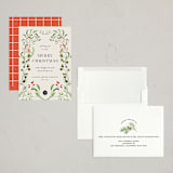 "Botanical Garden" - Holiday Cards in Eucalyptus by Sarah Knight - Assembled