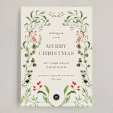 "Botanical Garden" - Holiday Cards in Eucalyptus by Sarah Knight - Full Design