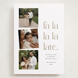 "Fa la la la late" - Holiday Cards in Golden by Amy Payne - Front
