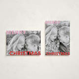 "Merry & Bold" - Holiday Cards in Candy Cane by Angela Thompson - Photo Orientation Options