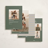 "Snow Globe" - Holiday Cards in Wintermint by Teju Reval - Back of Card Options