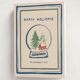 "Snow Globe" - Holiday Cards in Wintermint by Teju Reval - Folded Card