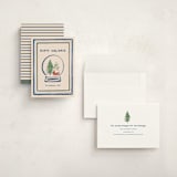 "Snow Globe" - Holiday Cards in Wintermint by Teju Reval - Assembled