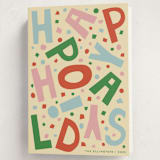 "Confetti Type Party" - Holiday Cards in Cozy Confetti by Alisa Galitsyna - Folded Card