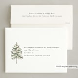 "Vintage Spruce" - Holiday Cards in Poinsettia by Amy Kross - FREE Recipient Addressing
