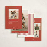 "March of the Penguins" - Holiday Cards in Candy Cane by Lauren Jinhee - Back of Card Options