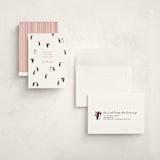 "March of the Penguins" - Holiday Cards in Candy Cane by Lauren Jinhee - Assembled