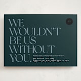 "Wouldn't Be Us" - Holiday Cards in Midnight Blue by Keen Peachy - Front