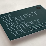 "Wouldn't Be Us" - Holiday Cards in Midnight Blue by Keen Peachy - Detail