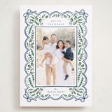 "Bow Corners" - Holiday Cards in Navy by Alethea and Ruth - Front