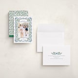 "Bow Corners" - Holiday Cards in Navy by Alethea and Ruth - Assembled