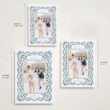 "Bow Corners" - Holiday Cards in Navy by Alethea and Ruth - Formats Available
