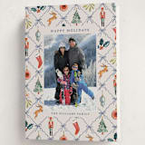 "Festive icons" - Holiday Cards in Blue Spruce by Sarah Knight - Folded Card
