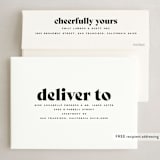 "Cheers Bold" - Holiday Cards in Raven by Owl and Toad - FREE Recipient Addressing