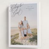 "Glory to" - Holiday Cards in Onyx by Pixel and Hank - Folded Card