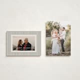 "Simple Blessings" - Holiday Cards in Cotton by Angela Thompson - Photo Orientation Options