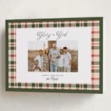 "Glory & Plaid" - Holiday Cards in Pine by Itsy Belle Studio - Folded Card