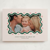 "Good Tidings & Great Joy" - Holiday Cards in Holly Berry by Rachel Mattern - Front