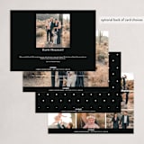 "Winter Leaves and Snow" - Holiday Cards in Midnight by Poppy Wink Design Studio - Back of Card Options
