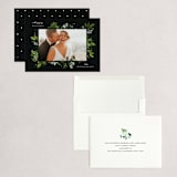 "Winter Leaves and Snow" - Holiday Cards in Midnight by Poppy Wink Design Studio - Assembled