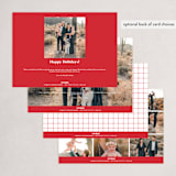 "Happy Healthy" - Holiday Cards in Wine by Genna Blackburn - Back of Card Options