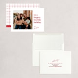 "Happy Healthy" - Holiday Cards in Wine by Genna Blackburn - Assembled
