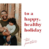 "Happy Healthy" - Holiday Cards in Wine by Genna Blackburn - Detail