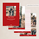 "Love Letter Script" - Holiday Cards in Berry by Katharine Watson - Back of Card Options