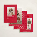 "Simple Twist" - Holiday Cards in Poinsettia by Erica Krystek - Back of Card Options