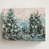 "Wonderful Time" - Holiday Cards in Snow by Lindsay Megahed - Folded Card