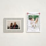 "Holly & Bows" - Holiday Cards in Candy Cane by Susan Moyal - Photo Orientation Options