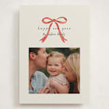 "Painted Bow" - Holiday Cards in Peppermint by Laura Hankins - Front