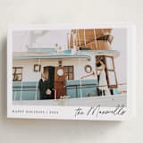 "Scripted Penmanship Frame" - Holiday Cards in Snow by Jackie Crawford - Folded Card