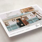"Scripted Penmanship Frame" - Holiday Cards in Snow by Jackie Crawford - Detail