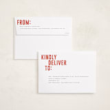 "Modern Winter" - Holiday Cards in Holly Berry by Michelle Taylor - FREE Recipient Addressing