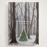 "Silent Night Woods" - Holiday Cards in Winter by Karina Racz - Front