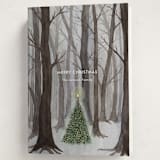 "Silent Night Woods" - Holiday Cards in Winter by Karina Racz - Folded Card