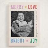 "Peace Poster" - Holiday Cards in Sparkler by Pixel and Hank - Front