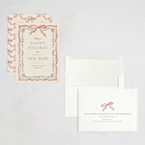 "Ribbon Stripe Holiday" - Holiday Cards in Eggnog by Chris Griffith - Assembled