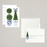 "Festive Topiaries" - Holiday Cards in Harbor by Susan Zinader - Assembled