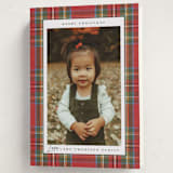 "Tartan" - Holiday Cards in Stocking by Wildfield Paper Co - Folded Card