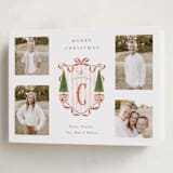 "Family Crest" - Holiday Cards in Currant by Susan Zinader - Folded Card