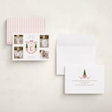 "Family Crest" - Holiday Cards in Currant by Susan Zinader - Assembled