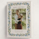 "wreath wrap" - Holiday Cards in Blue Spruce by Jen Owens - Folded Card