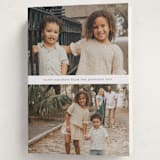 "Deux" - Holiday Cards in Cloud by Nicole Walsh - Folded Card