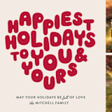 "HOLIDAY HEART" - Holiday Cards in Candy Cane by The Social Type - Detail