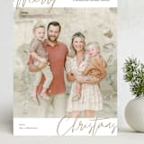 "Modern Script" - Holiday Cards in Taupe by Katy Shen - Front